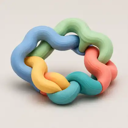 Anéis Ondulados Fidget 3D